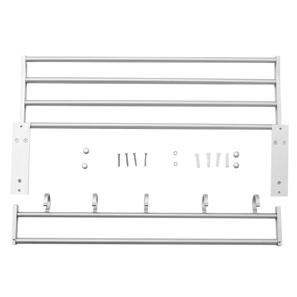 Bathroom Shelf with Towel Rack – Wall-Mounted Storage & Towel Holder