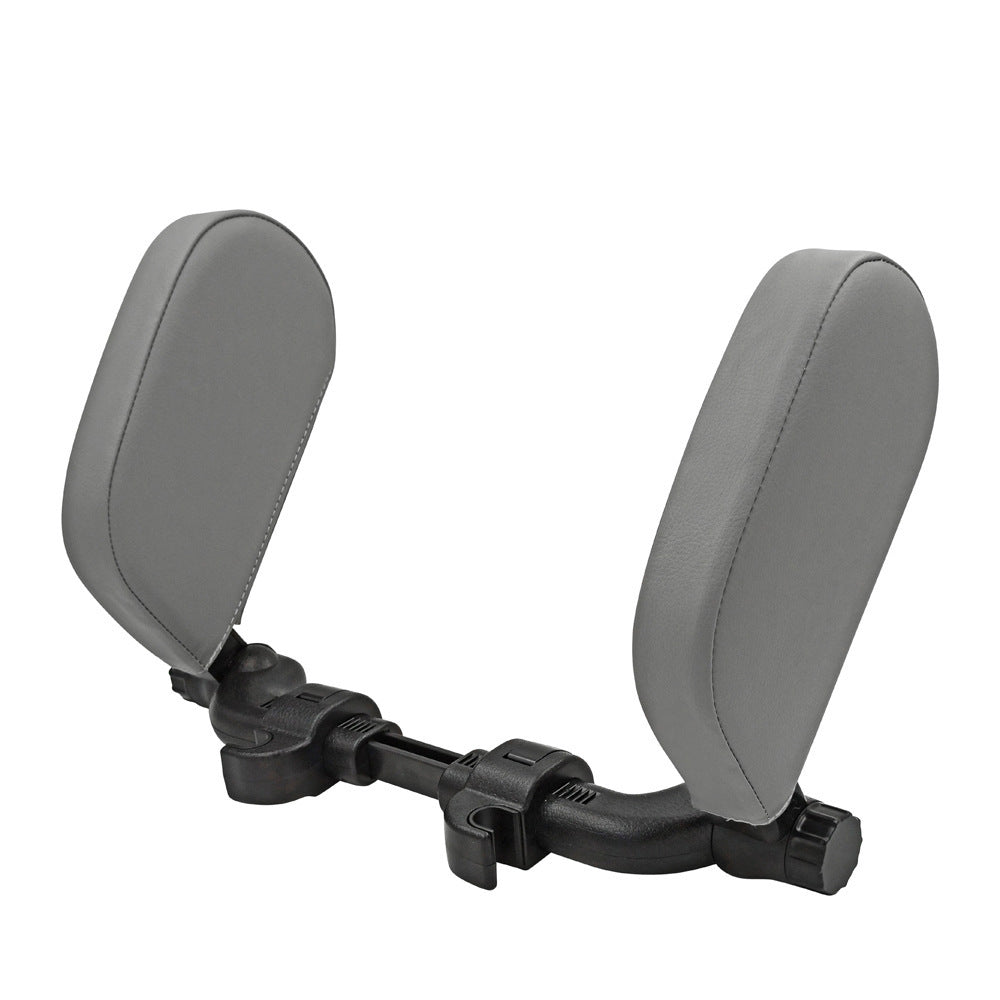 Adjustable Car Headrest Pillow, Soft Leather Travel Neck Support Cushion