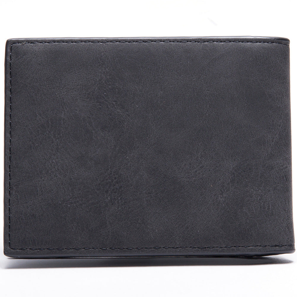 Men's Fashion Slim Wallet with Coin Zipper – Small Money Clip Purse