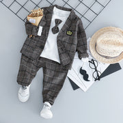 British Style Boys 3-Piece Gentleman Suit Regular Fit Fabric