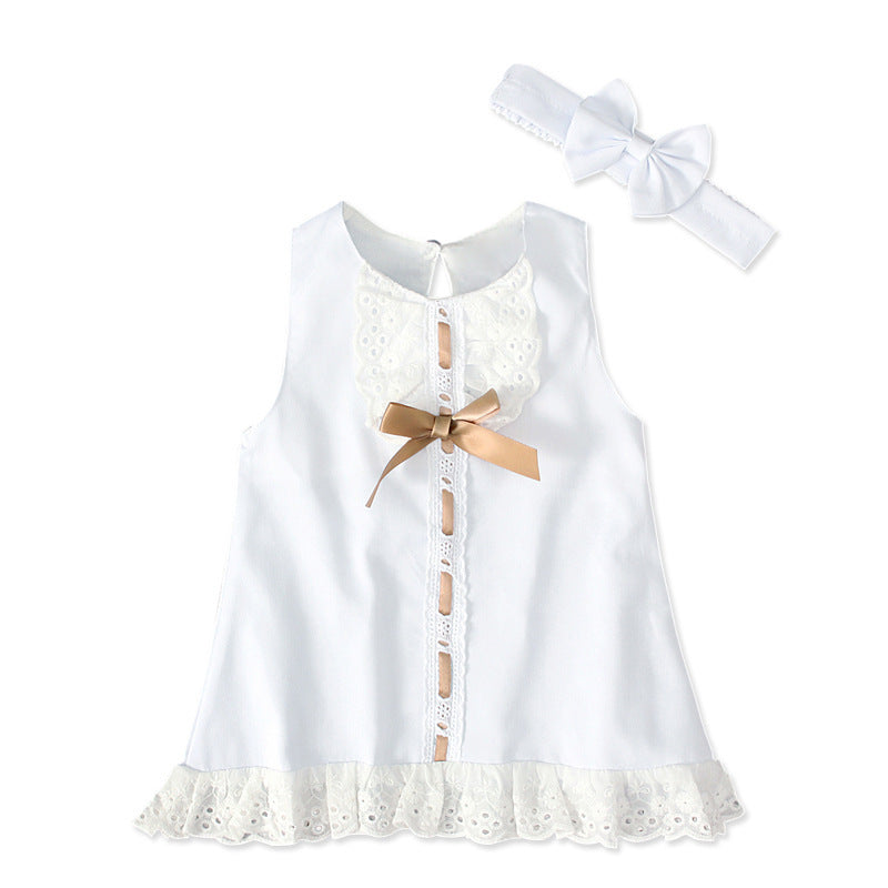 Baby Girl Flower-Sleeve Gauze Dress – Summer Infant Clothes