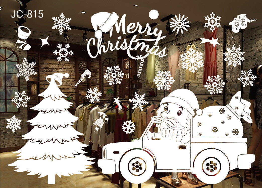 Christmas Store Window Decoration Stickers