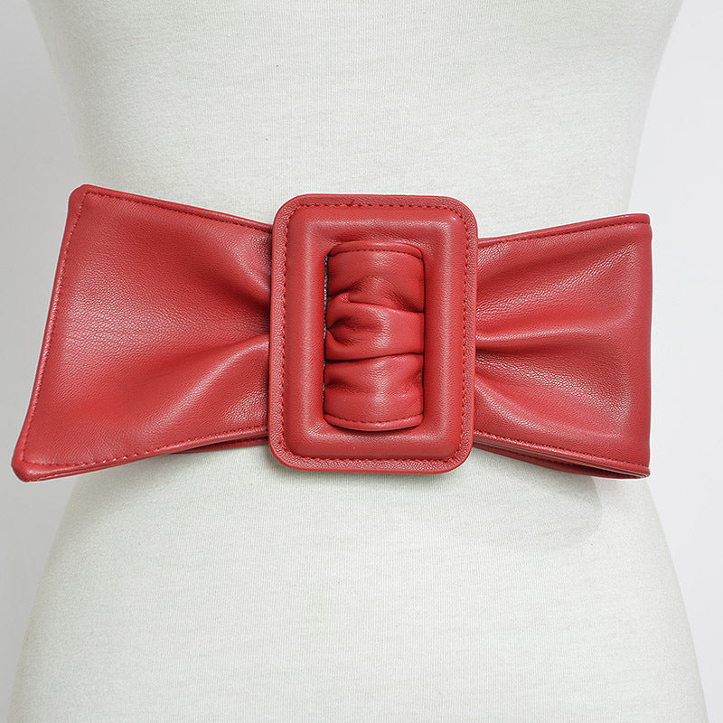 Women's Sheepskin Wide Belt