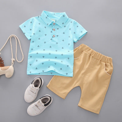 Unisex Anchor Print Cotton T Shirt Casual Relaxed Fit