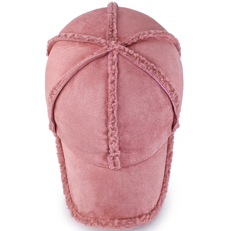 Women's Solid Color Peaked Baseball Cap with Distressed Edge Design