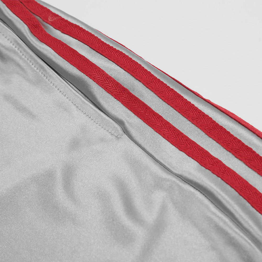 Men's Loose Polyester Striped Shorts Relaxed Fit Casual