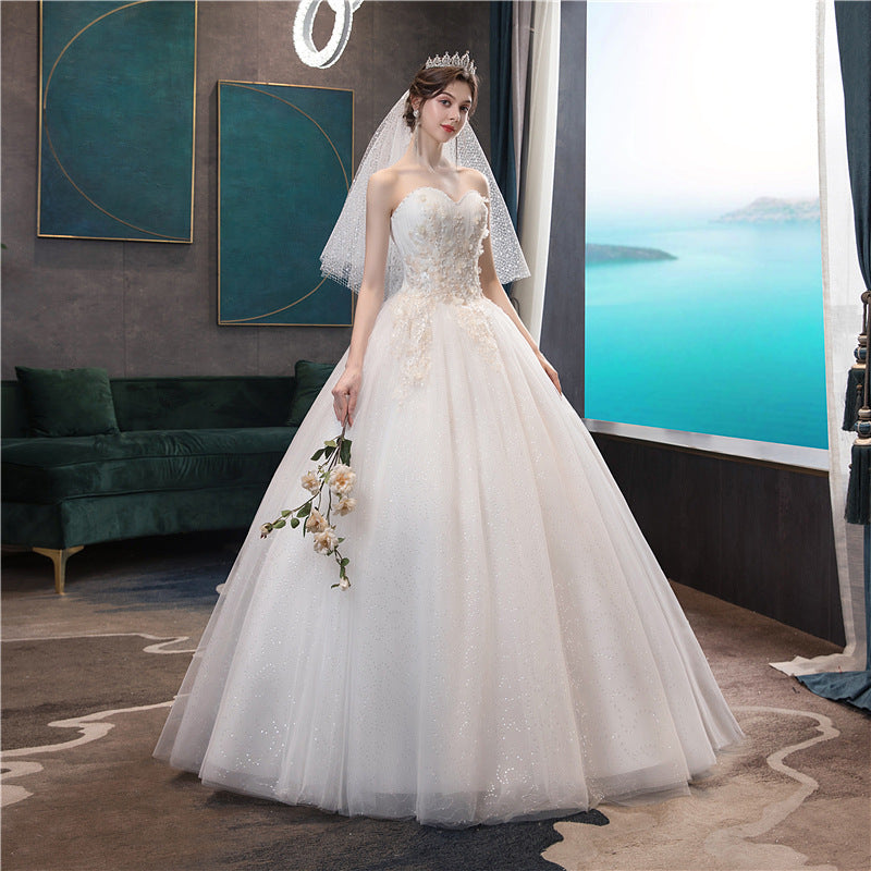 Lightweight Elegant Polyester Fiber Wedding Dress for Going Out