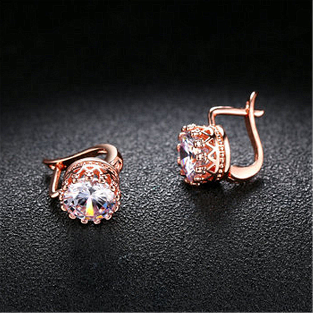 Korean Retro Crown Earrings Ear Clip