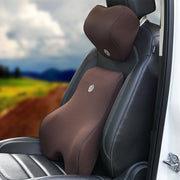 Memory Foam Car Lumbar & Neck Pillow Set – Slow Rebound, 4-Season