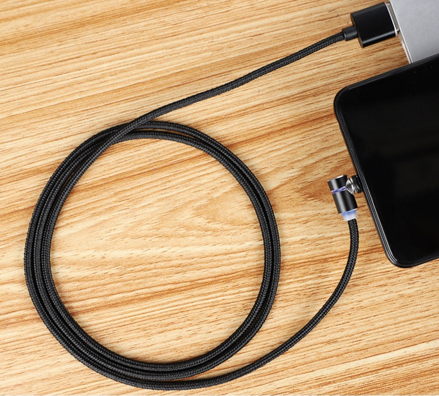 Magnetic LED Charging Cable – USB & USB-C Fast Charger