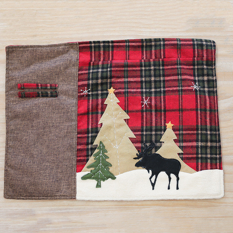 Christmas Cotton and Linen Mat Decoration