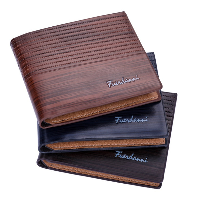 Embossed Slim PU Leather Multi Card Wallet Unisex Compact