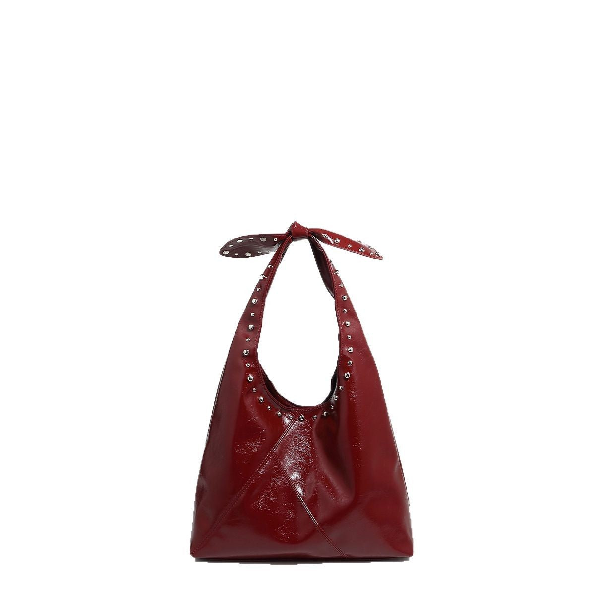 Tote Bag with Rivet Bow – Women’s Underarm Bucket Bag