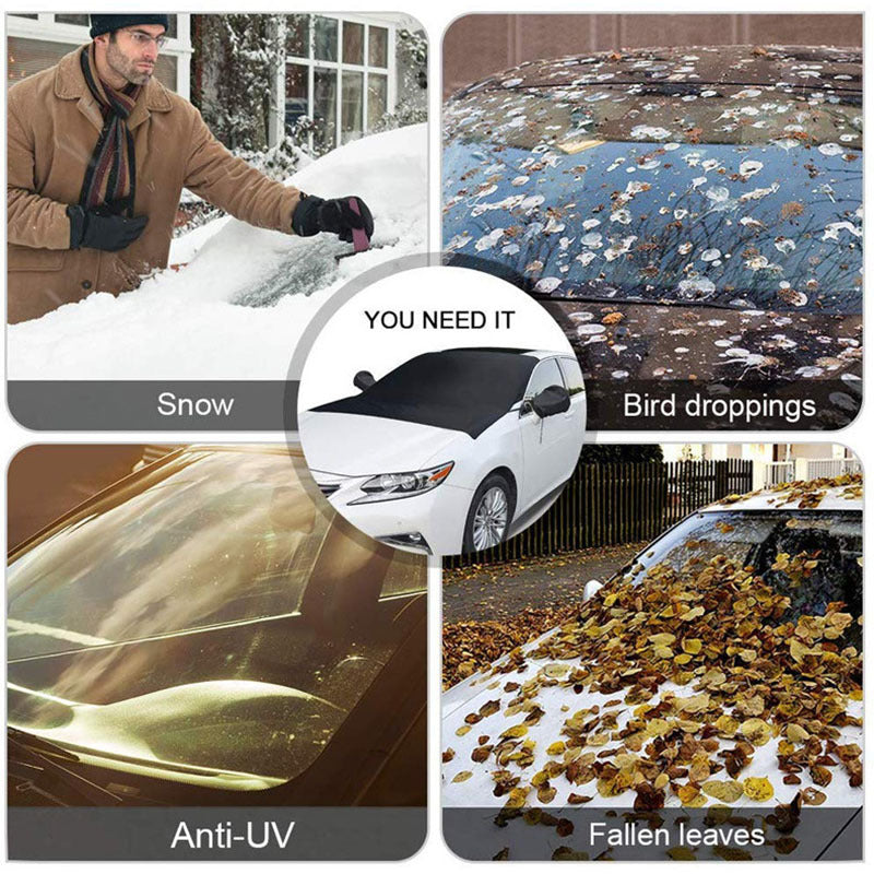 Car Windshield Snow Cover – Ice/Frost Protector with Mirror Covers