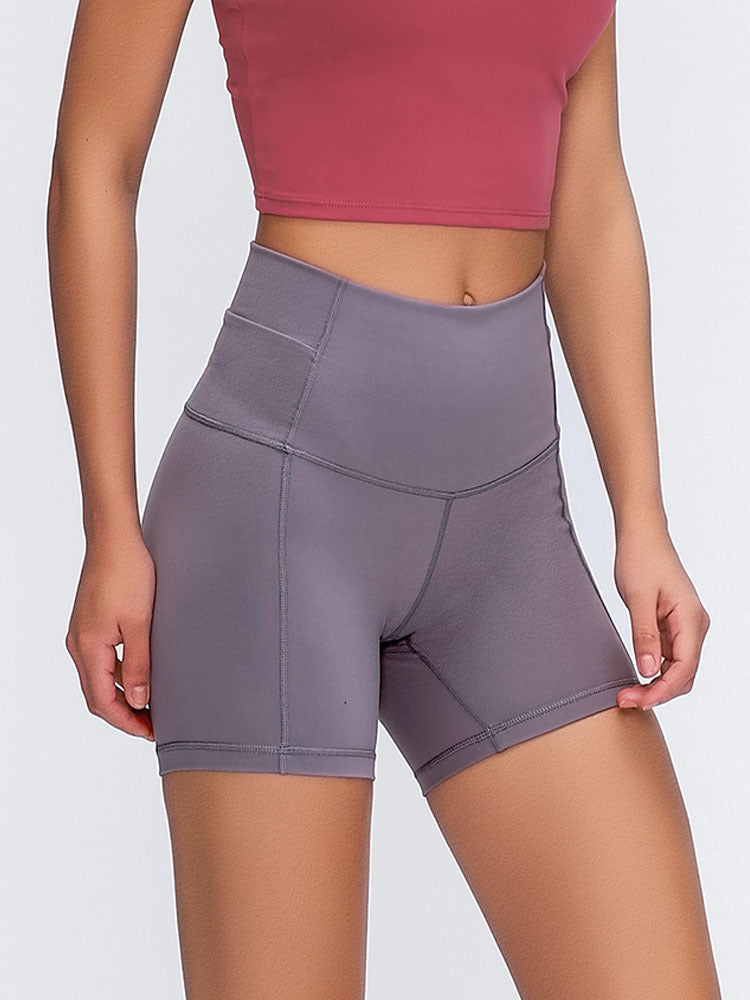 High-Waist Hip-Lifting Sports Shorts – Women's Tight Fit Fitness Pants
