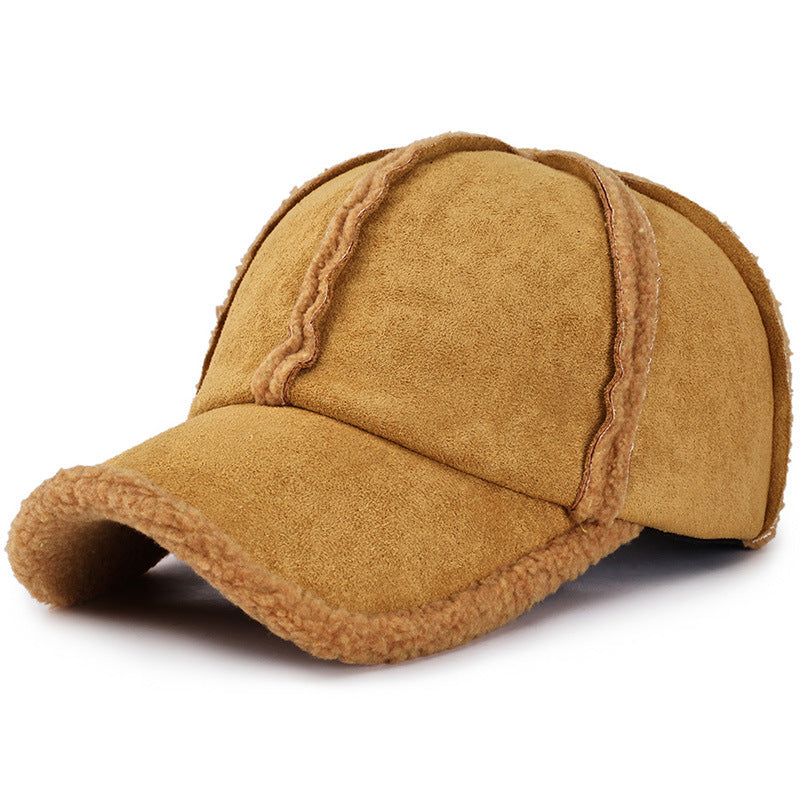 Women's Solid Color Peaked Baseball Cap with Distressed Edge Design