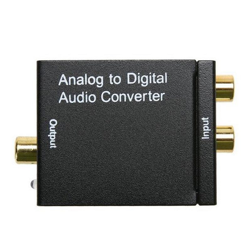 Digital to Analog Audio Converter Adapter Digital Optical Fiber Coaxial RCA Toslink Signal to Analog Audio Converter RCA for DVD