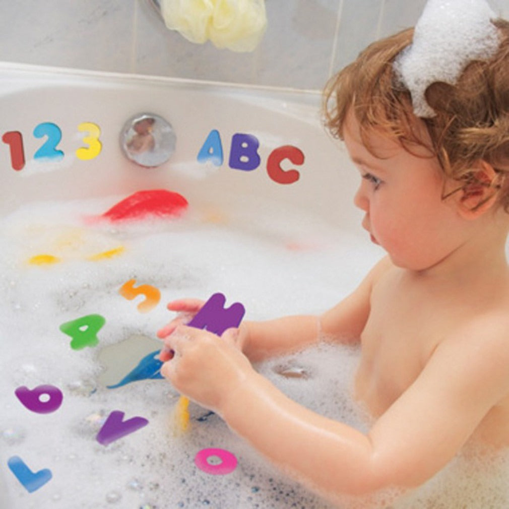 Unisex Baby PEVA Alphabet Numbers Soft Bath Toys For Babies