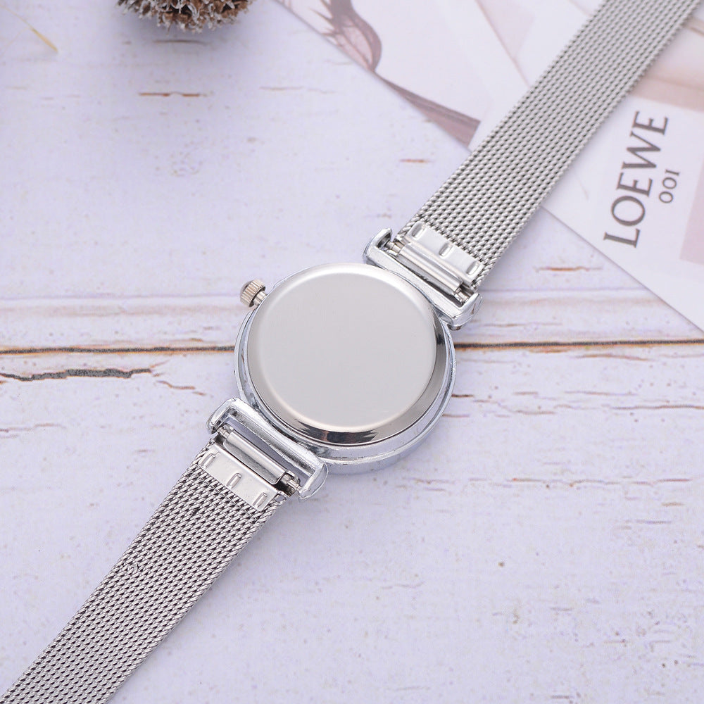 Elegant Roman Numeral Quartz Watch with Alloy Strap and Pin Buckle