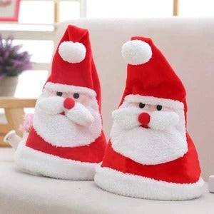 Musical Dancing Santa Hat Plush Christmas Party Decoration