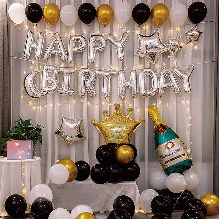 Scene Layout Aluminum Film Balloon Set Children's Birthday Theme Background Wall