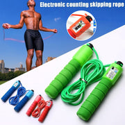 Adjustable Skipping Rope with Counter – Foam Handle Jump Rope for Fitness & Sports Training
