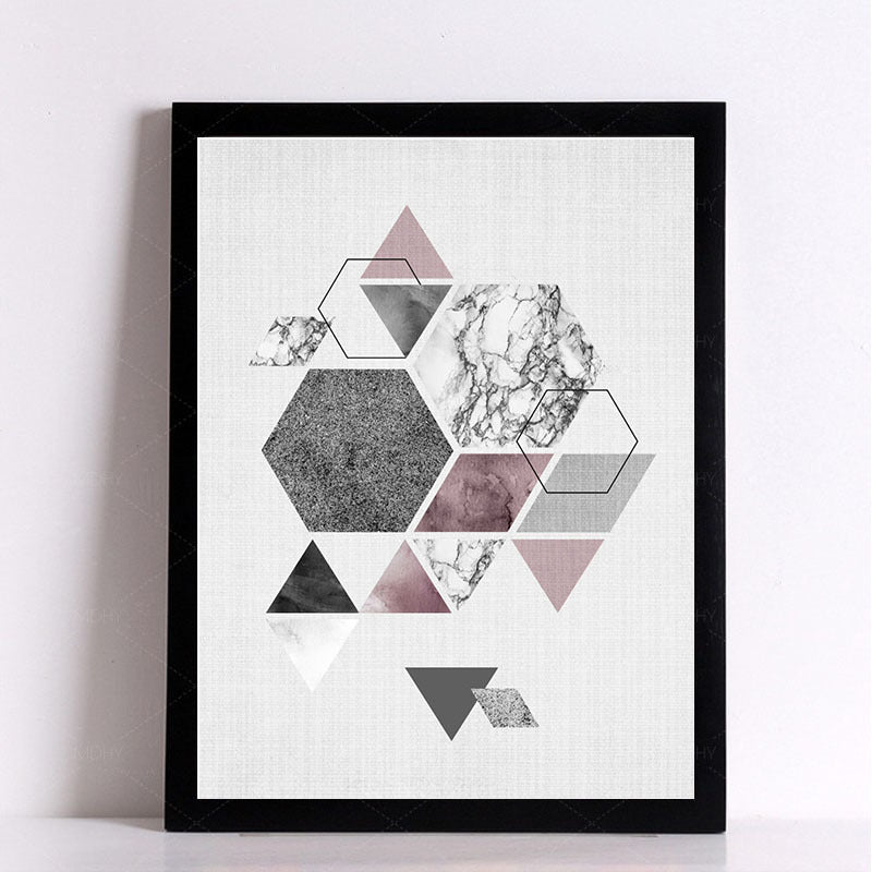 Geometric Canvas Wall Painting – Modern Abstract Art for Home & Office Decor