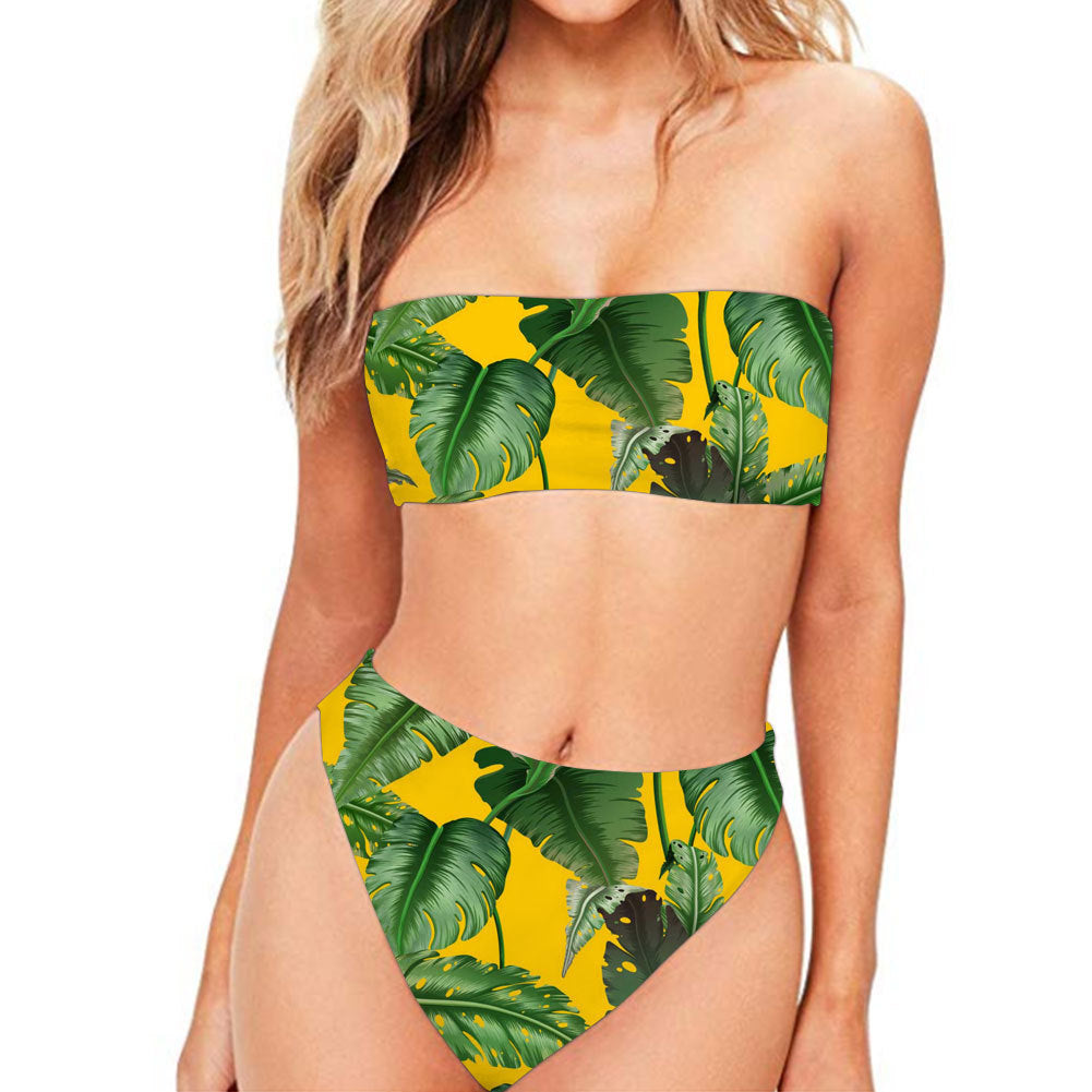 Women’s Polyester Bikini Set – Sexy Solid Color Swimwear