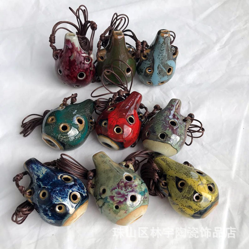 Multi tone ceramic Whistle Flute