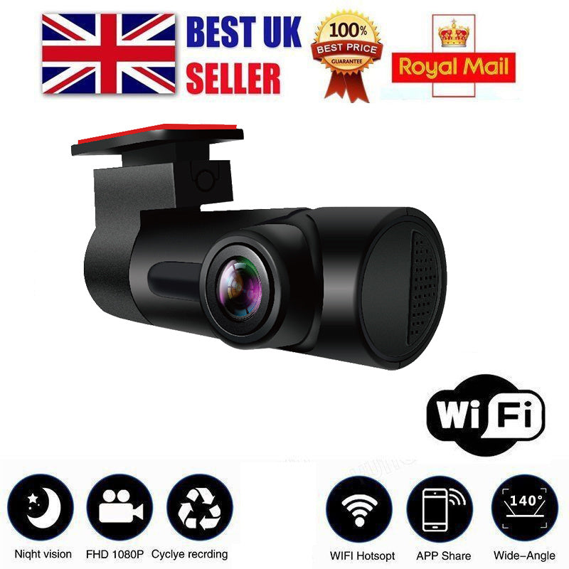 Wireless Dash Cam – WiFi-Connected Car Camera with Phone Playback