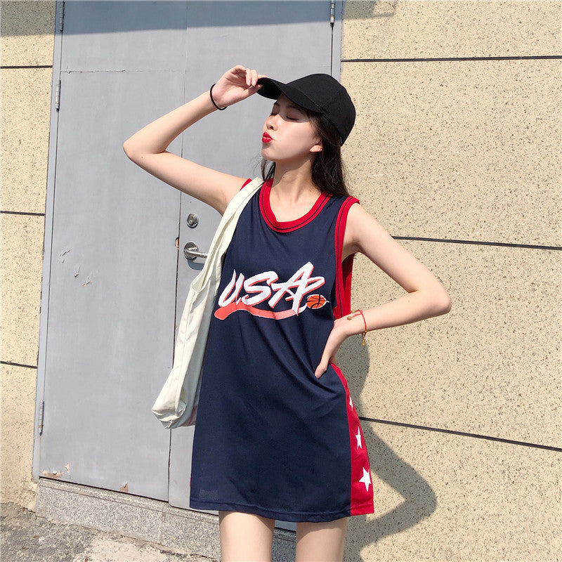 Tops, female, summer basketball, street style, vest