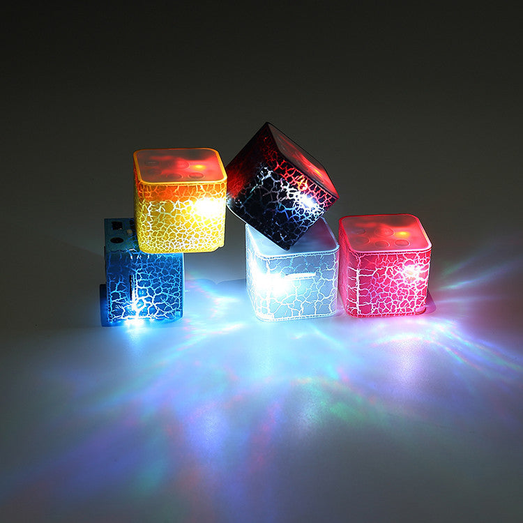 Mini Card Water Cube Colorful Lights External Mp3 Player