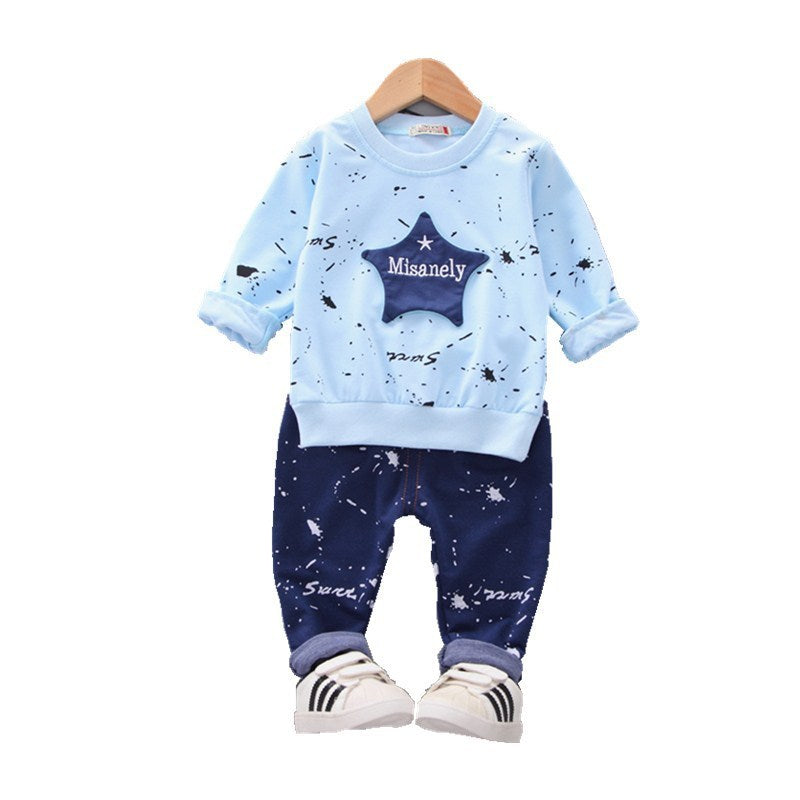 Boys' Cotton Lacquered Star Long-Sleeve Suit