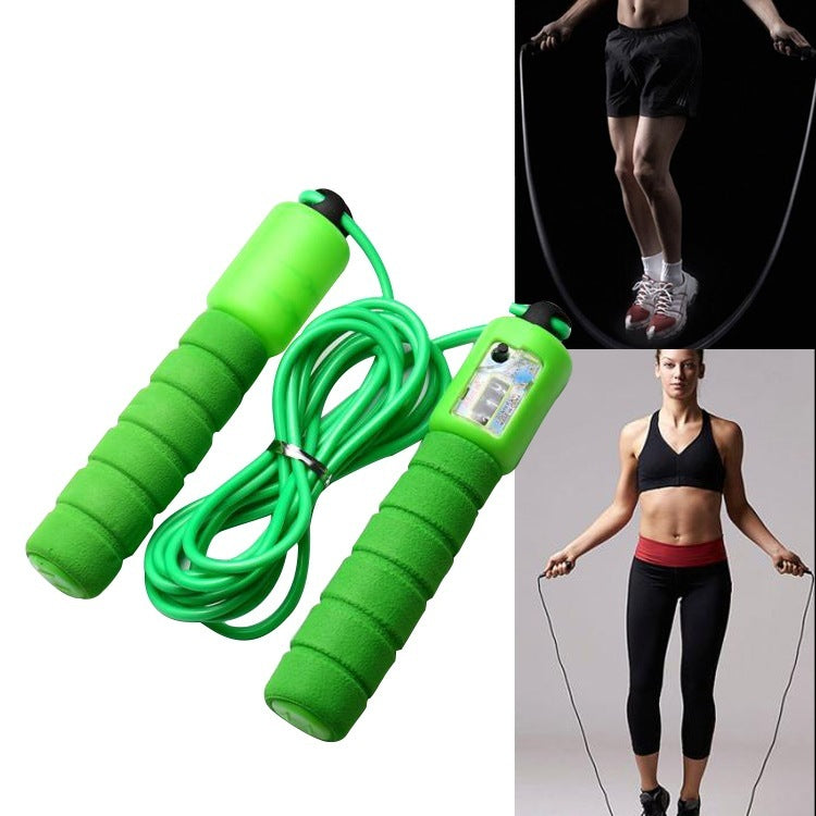 Adjustable Skipping Rope with Counter – Foam Handle Jump Rope for Fitness & Sports Training