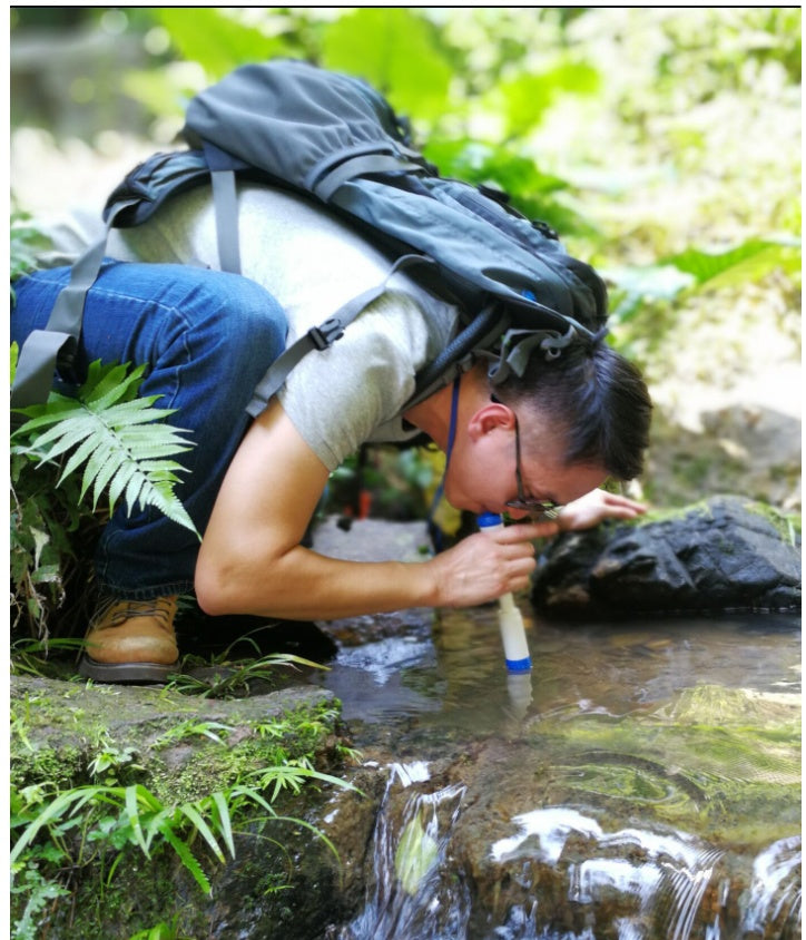 Ultrafiltration Portable Water Purification Straw – Outdoor Pressurized Filter with Replaceable Membrane for Camping & Survival