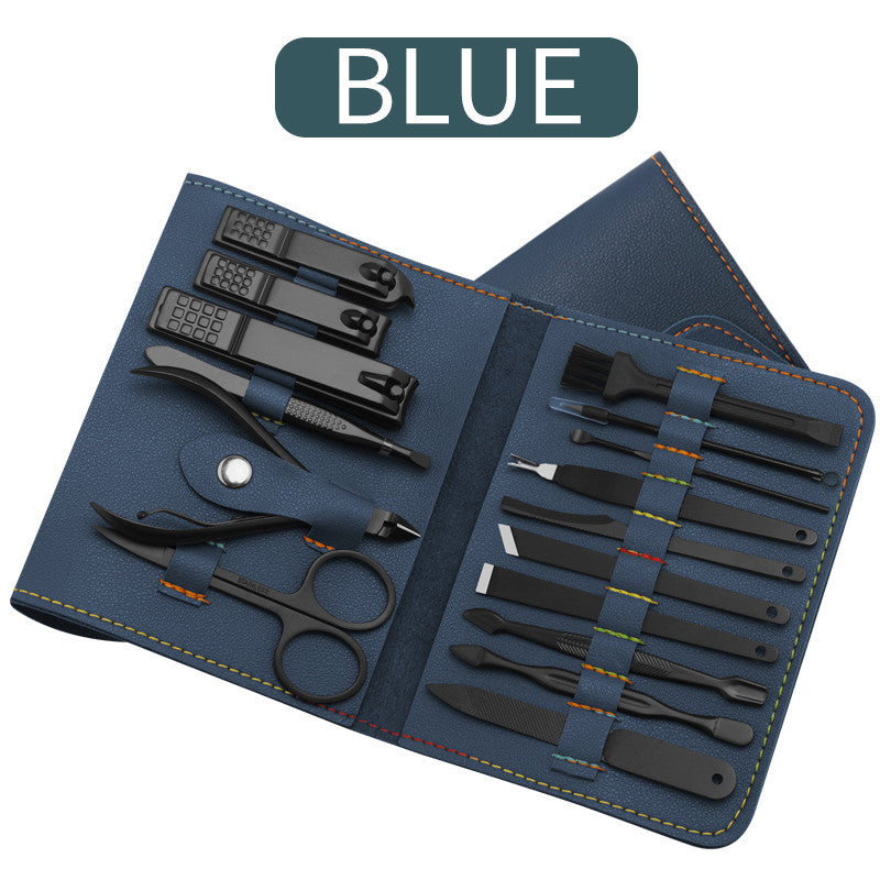 16-Piece Nail Clipper & Grooming Kit – Manicure Pedicure Tools with Bag
