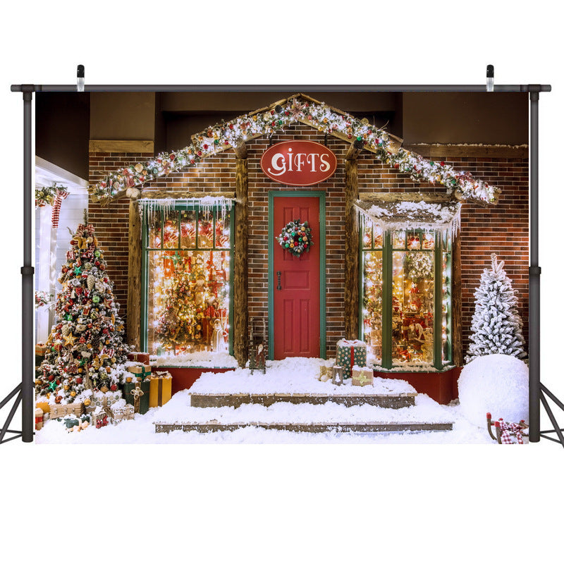 Christmas Background Cloth Decoration Curtain Backdrop