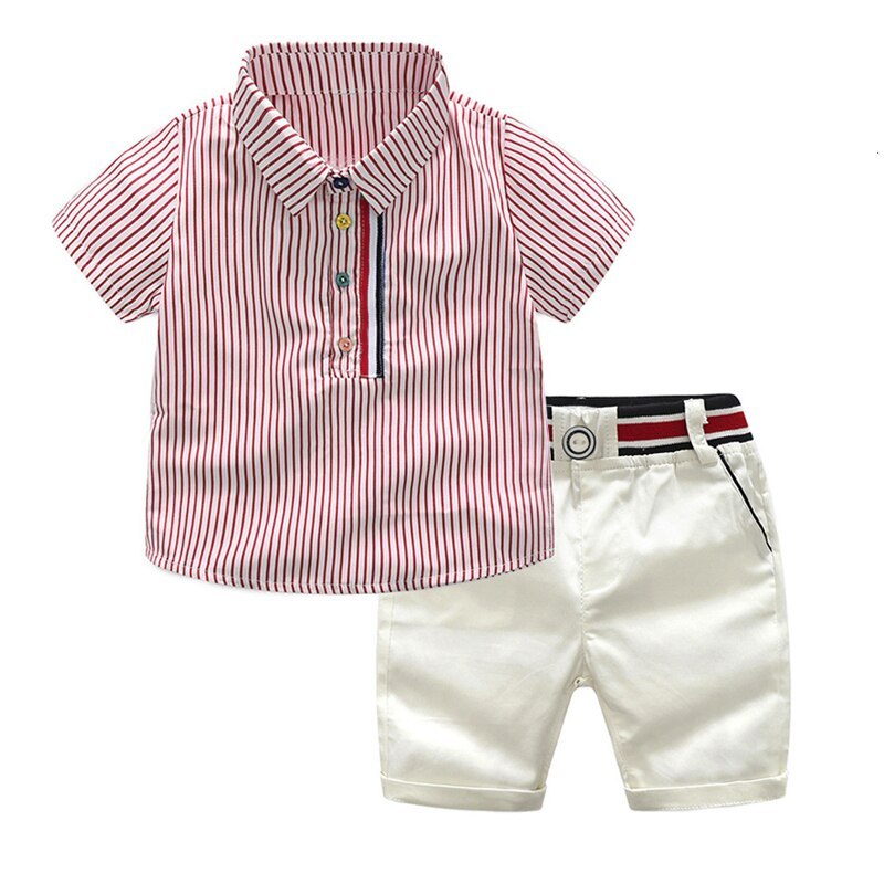 Short-Sleeve T-Shirt and White Pants Fashion Clothing Suit