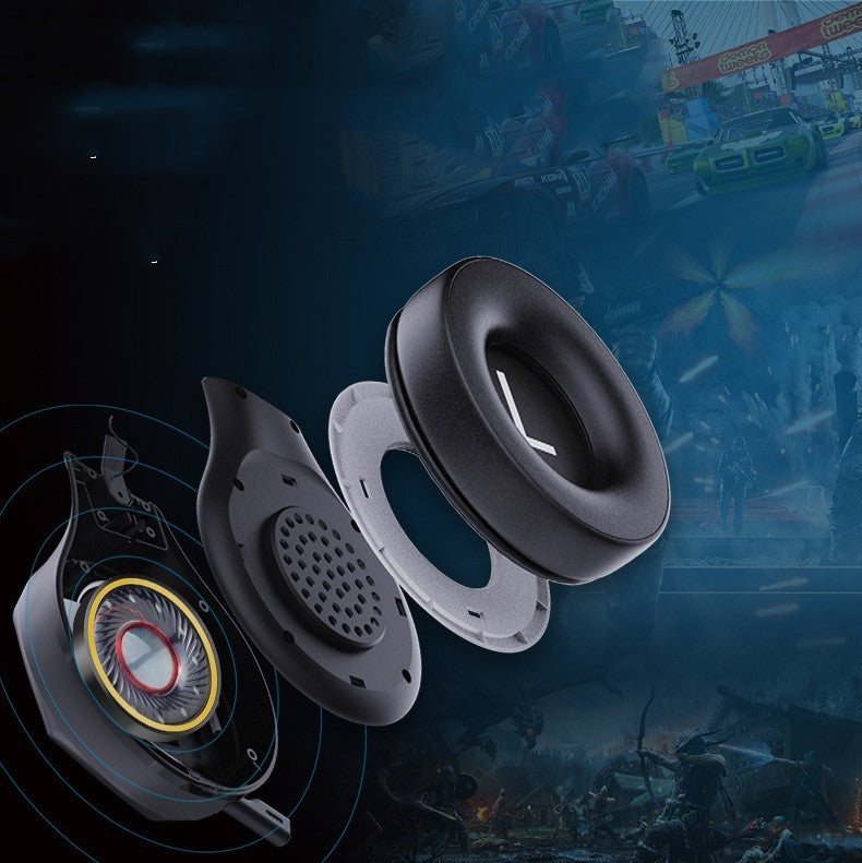 Dual-Mode Wireless Gaming Headphones – 2.4G + Bluetooth, Low-Latency with Noise-Cancelling Mic