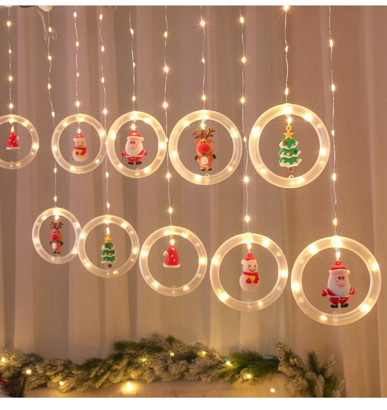 LED Christmas Curtain Lights Indoor Decoration Flashing String Lights