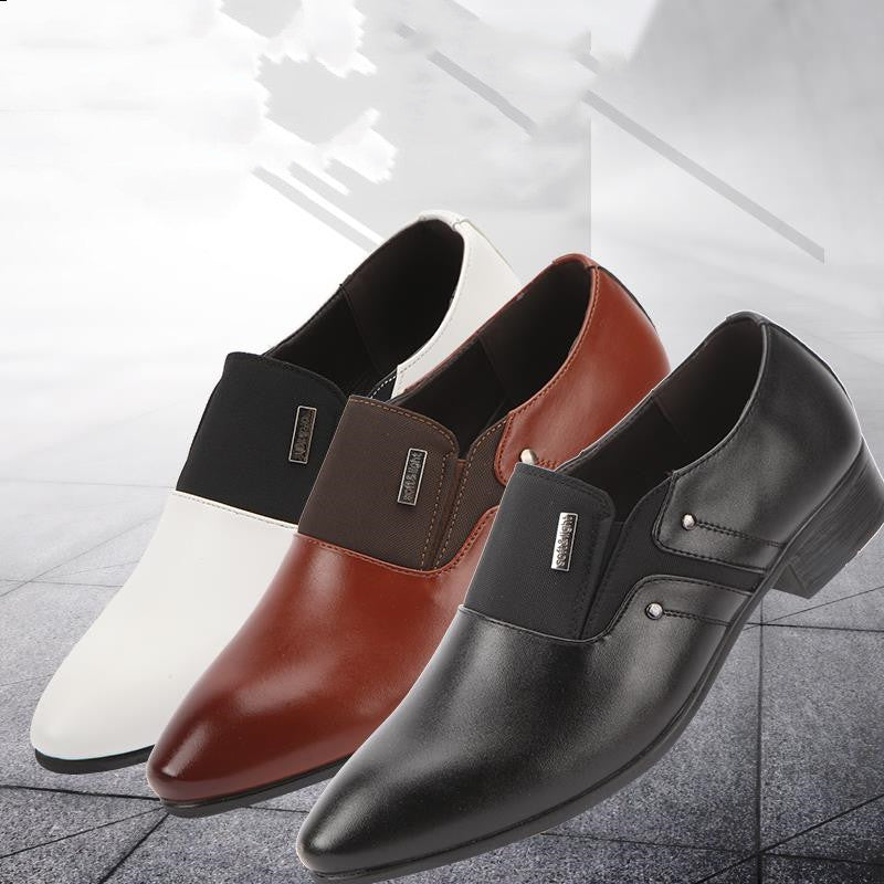 Men's Pointed Toe Leather Shoes Regular Fit Casual Dress