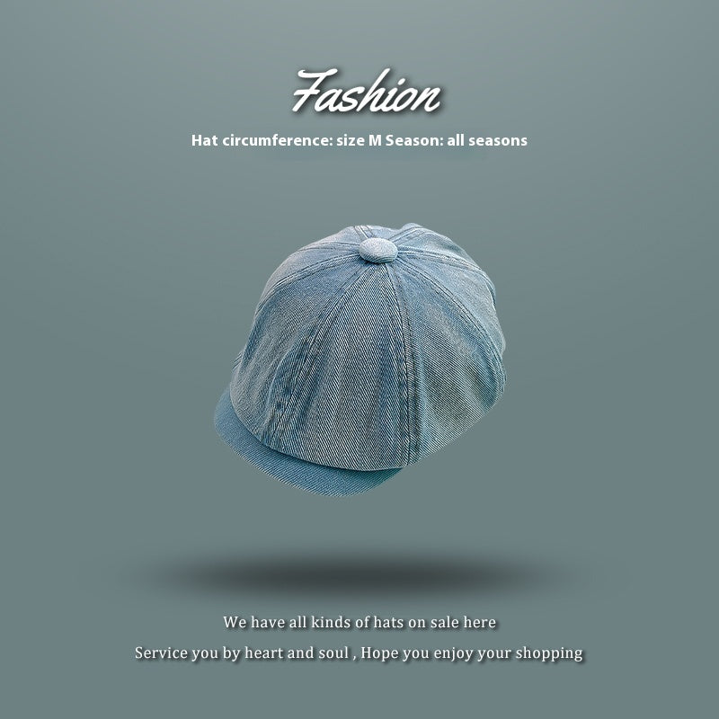 Stylish Cotton Dome Crown Painter Cap for Women’s Spring and Autumn Casual Wear