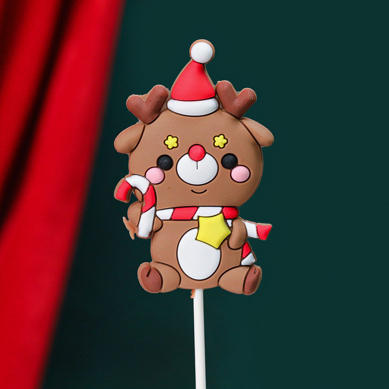 Santa Snowman Christmas Tree Card Birthday