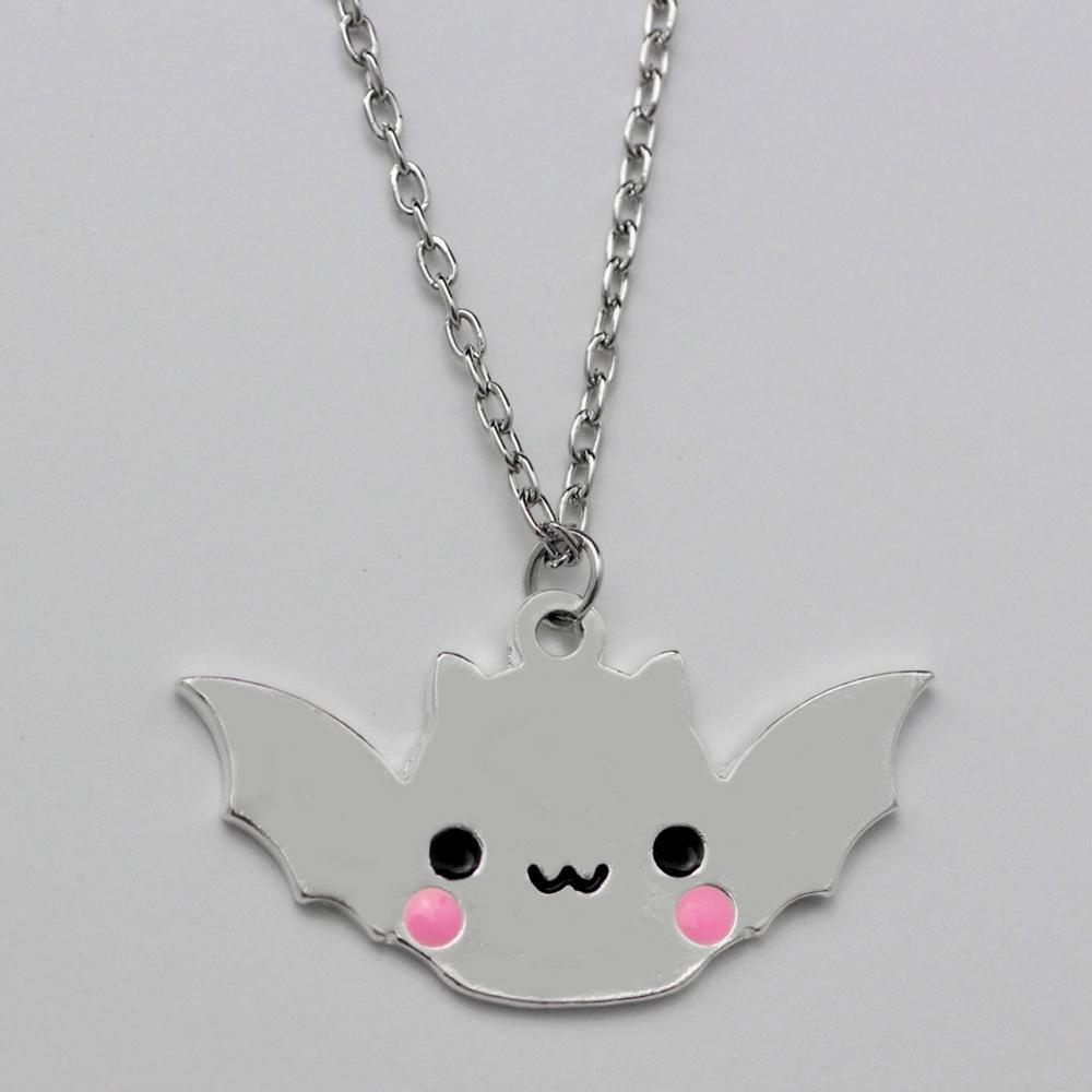 Mirror Shiny Bat Halloween Spooky Kawaii Pastel Goth Jewelry Lolita Fashion Pendant