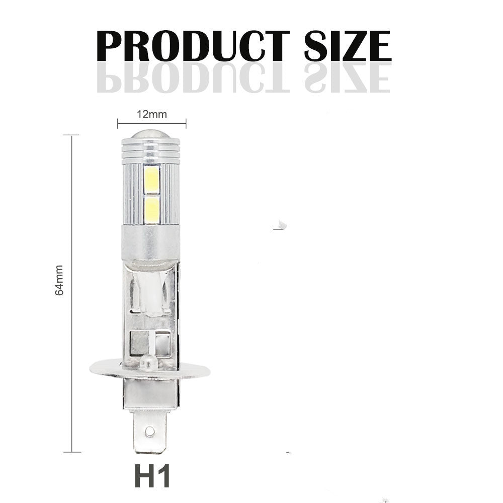 H3/H1 LED Car Fog Light Bulbs – High Brightness Auto Front Lamp
