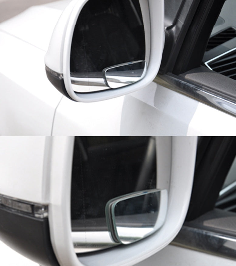 Infinity Car Rearview Mirror with Adjustable Small Round Blind Spot Mirror, Wide-Angle Auxiliary Reflective Lens