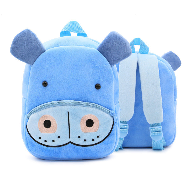 Cute Plush Kindergarten Backpacks – Cartoon Animal School Bags for Children