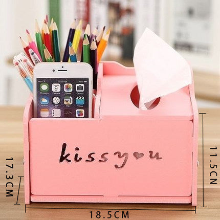 Multi-Function Cartoon Pen Holder – Creative Small Desktop Storage Box