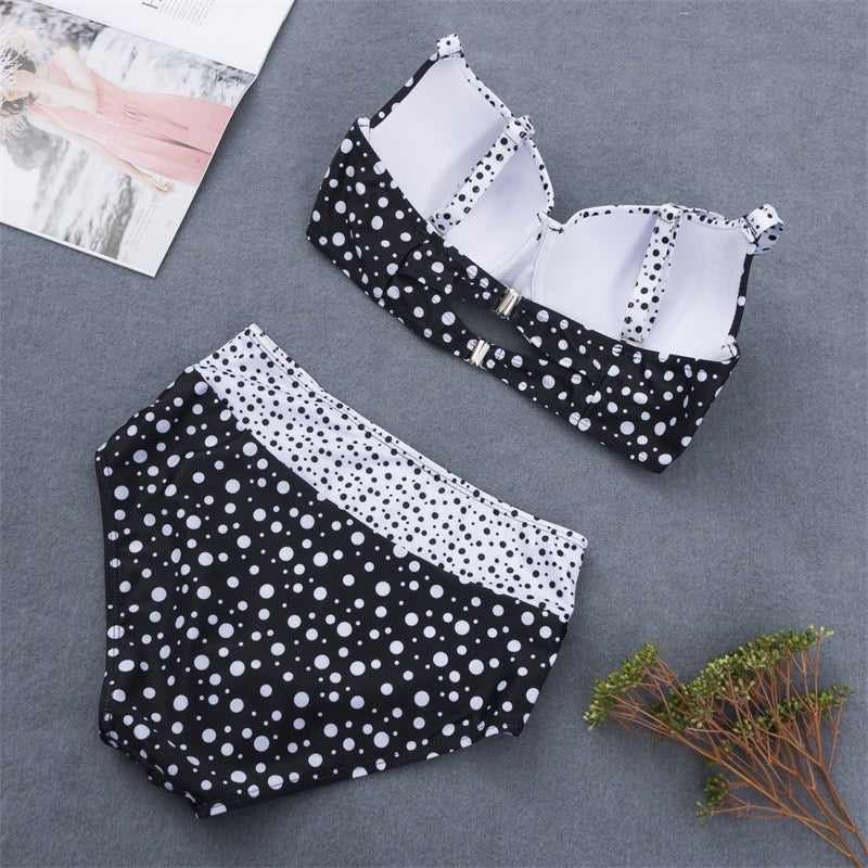 Women’s Retro Polka Dot Bikini Set – Sexy Underwire Swimwear