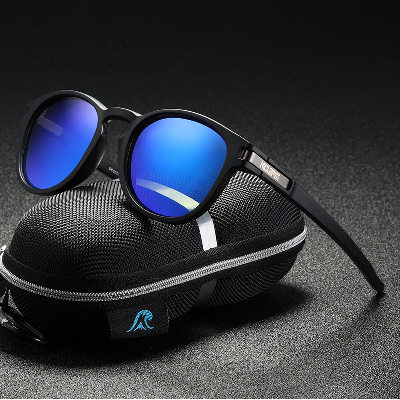 Polarized Round Leopard Print TR90 Sunglasses